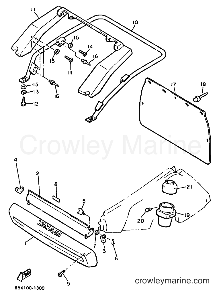 1991 Snowmobile PZ480LT - PZ480LT (88X1) [020] - BUMPER