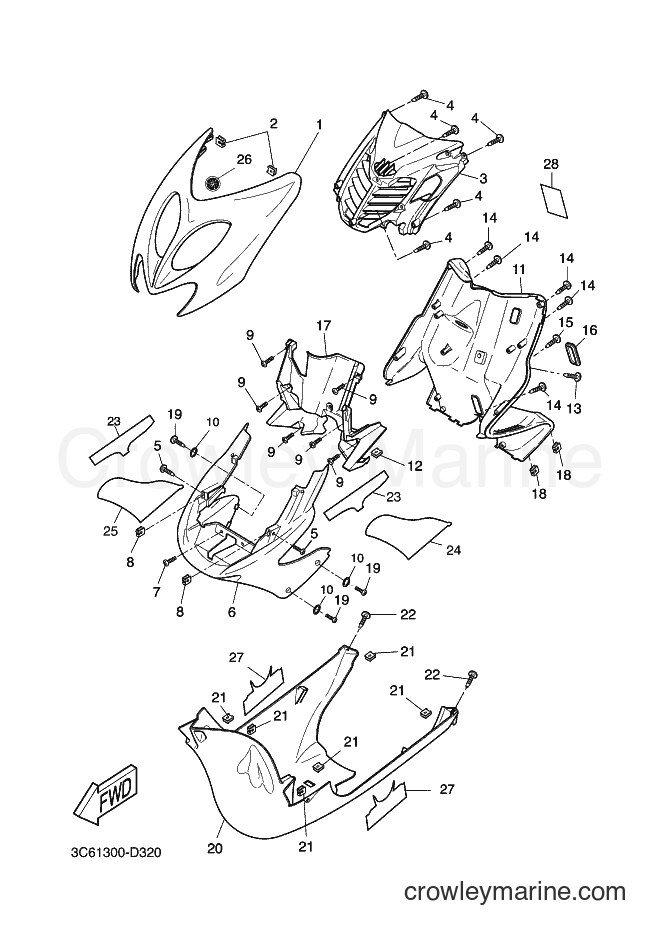 2005 Scooter YQ50 - YQ50 (3C61) [080] - LEG SHIELD