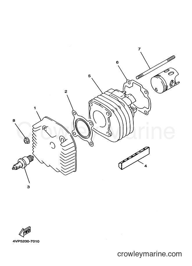 Yamaha Motors YW100 (4VPB) [010] - CYLINDER