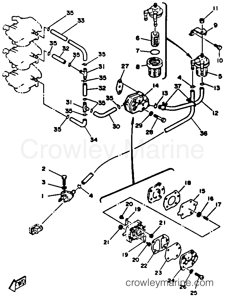 Yamaha Motors P50TLRR - FUEL SYSTEM