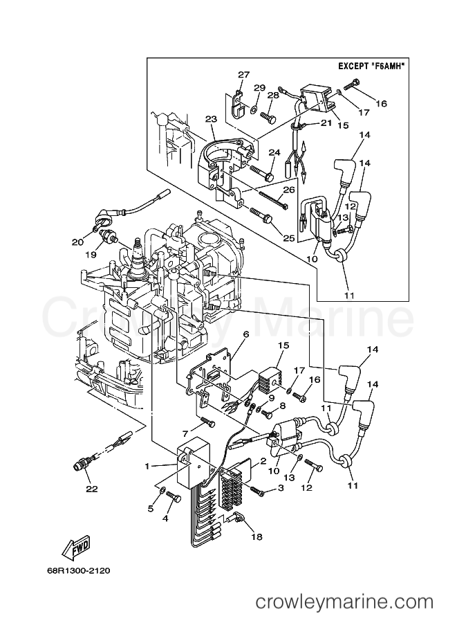 Yamaha Motors F6AMH (68R2) [100] - ELECTRICAL 1