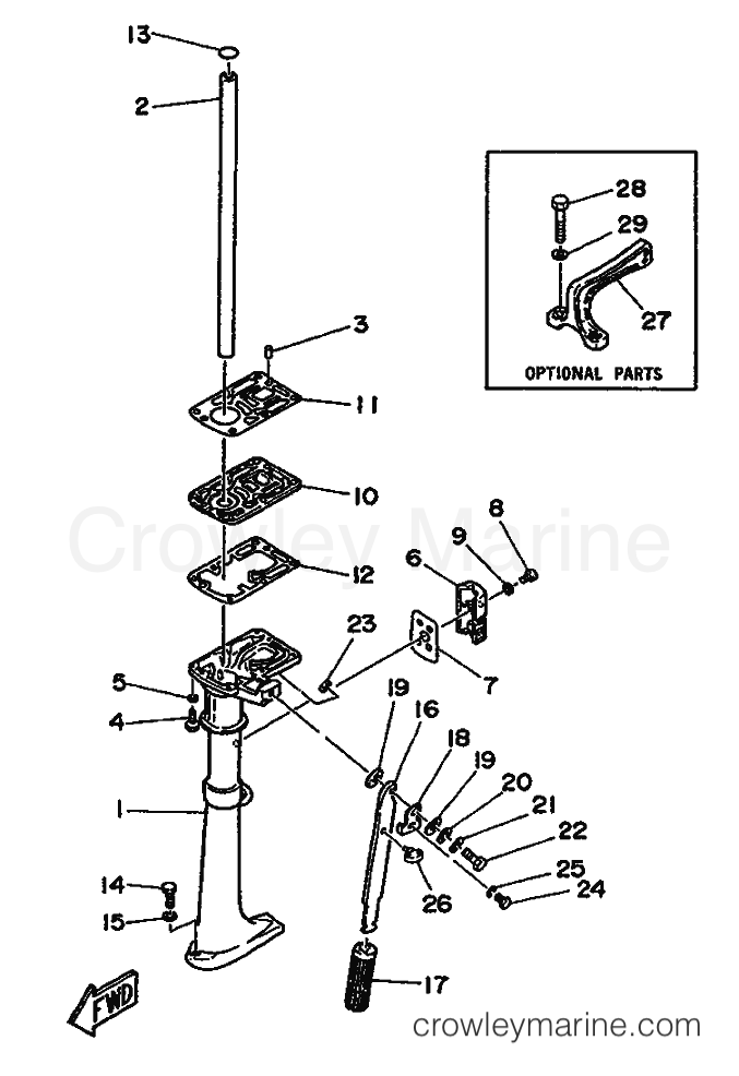 Yamaha Motors 2B (6A1) [999] - UPPER CASING