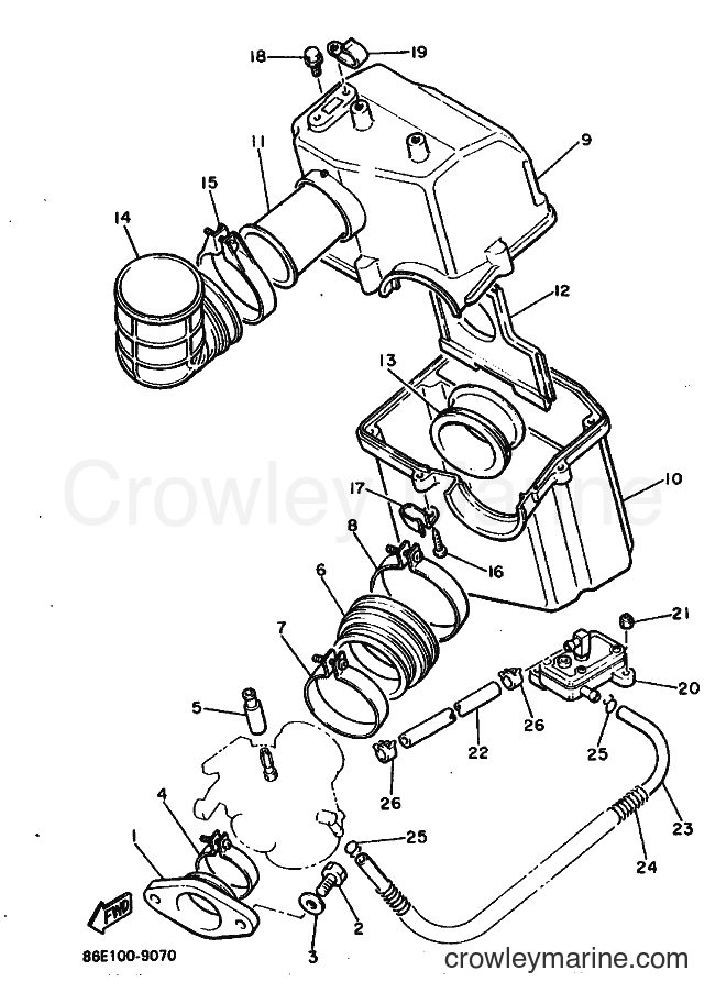 1989 Snowmobile CF300N - CF300N (86E1) [010] - INTAKE