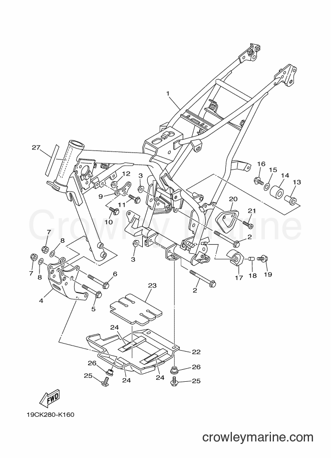 2012 Dirt Bike TT-R125LW - TT-R125LW (19CR) [010] - FRAME