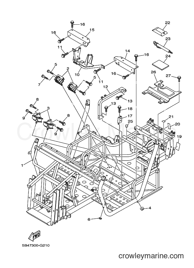 Yamaha Motors YXR700F (5B4D) [010] - FRAME