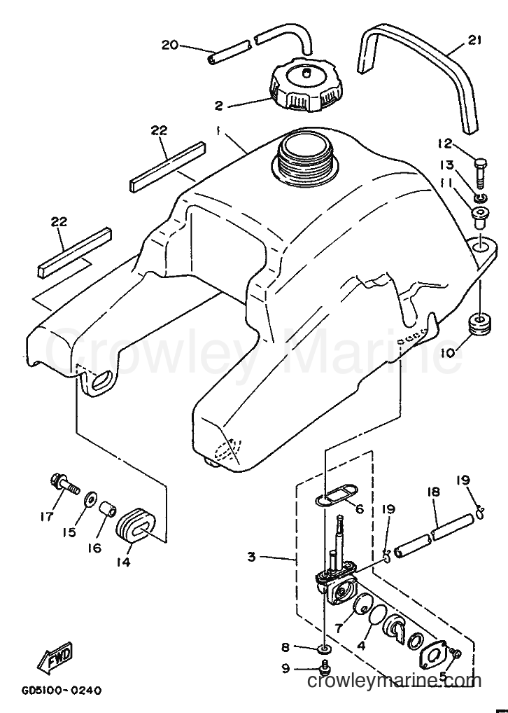 1990 ATV YFM350X - YFM350X (3GD6) [010] - FUEL TANK