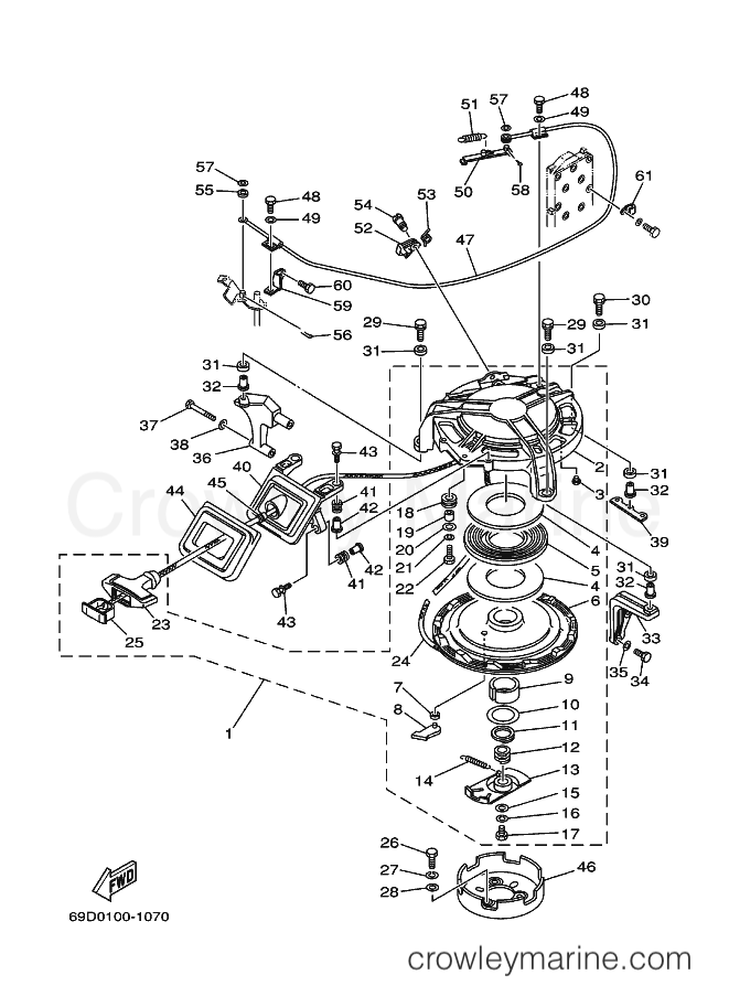 Yamaha Motors E60H (69D0) [040] - STARTER
