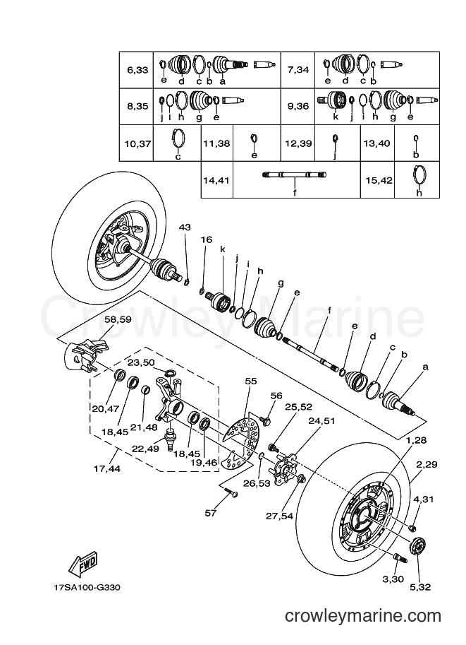 Yamaha Motors YFM450FWAD (1CTL) [010] - FRONT WHEEL