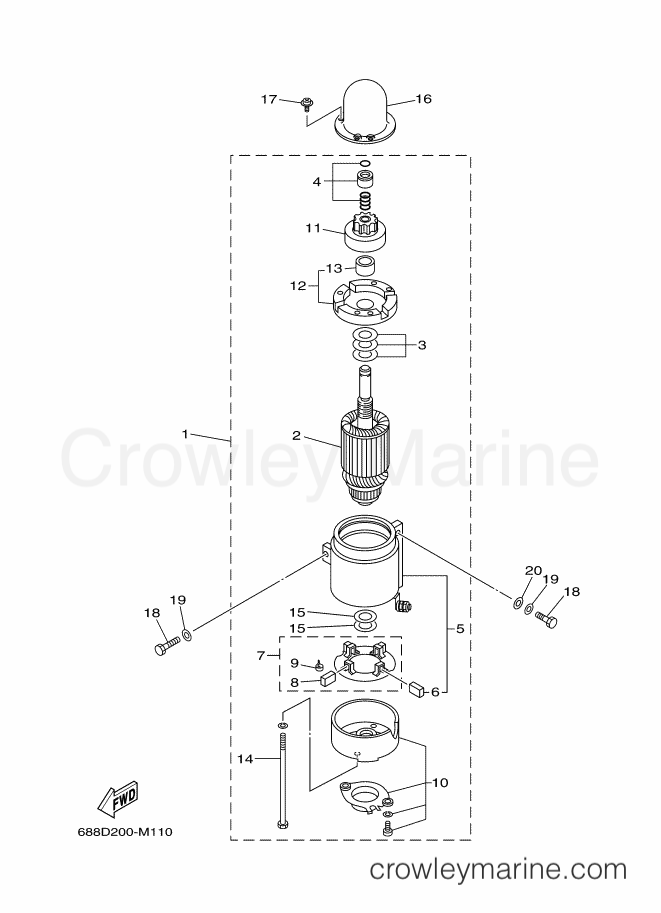 Yamaha Motors 85AEDL (688E) [050] - STARTING MOTOR