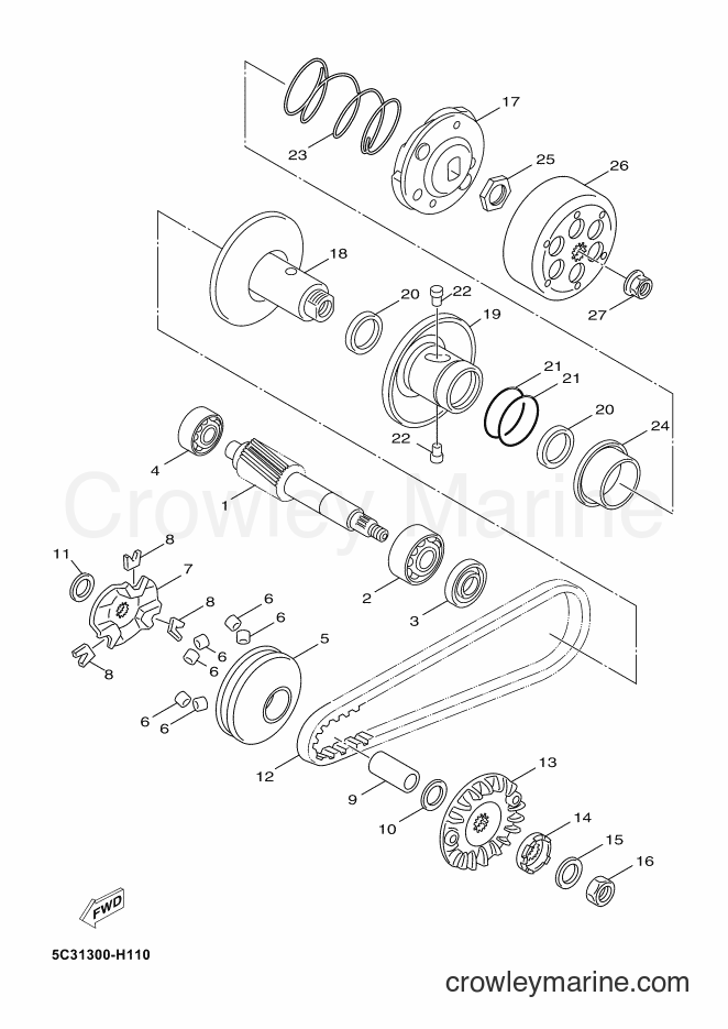 Yamaha Motors YN50F (5C38) [060] - CLUTCH