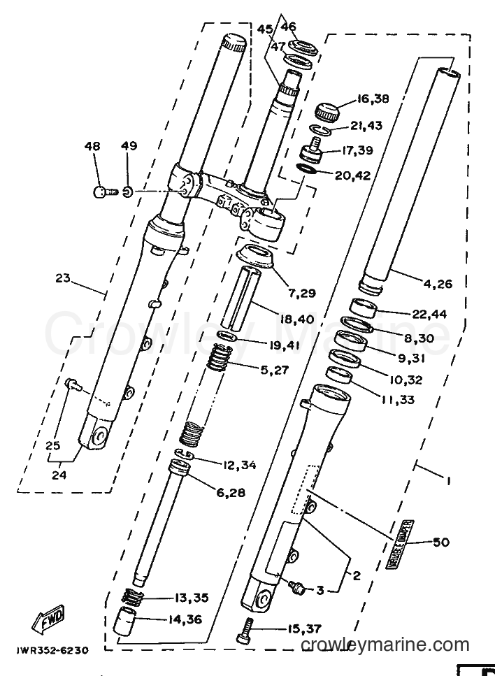 1986 Street Bike RD350LC - RD350LC (1WR) [999] - FRONT FORK