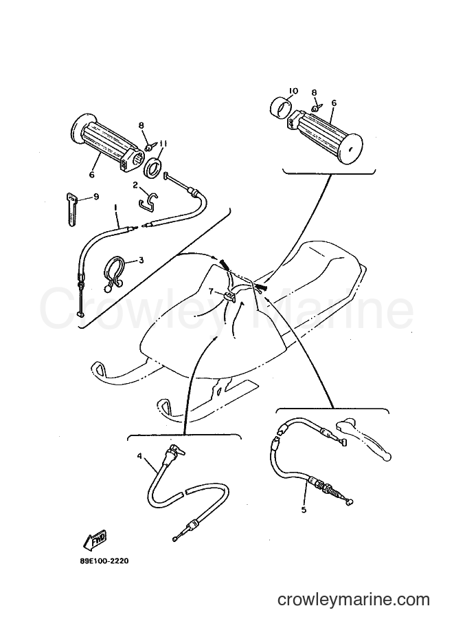 Yamaha Motors CS340E (89E1) [010] - CONTROL CABLE