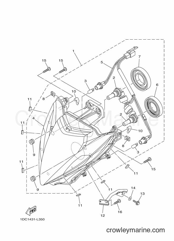 Yamaha Motors AT125FC (1DC6) [010] - HEADLIGHT