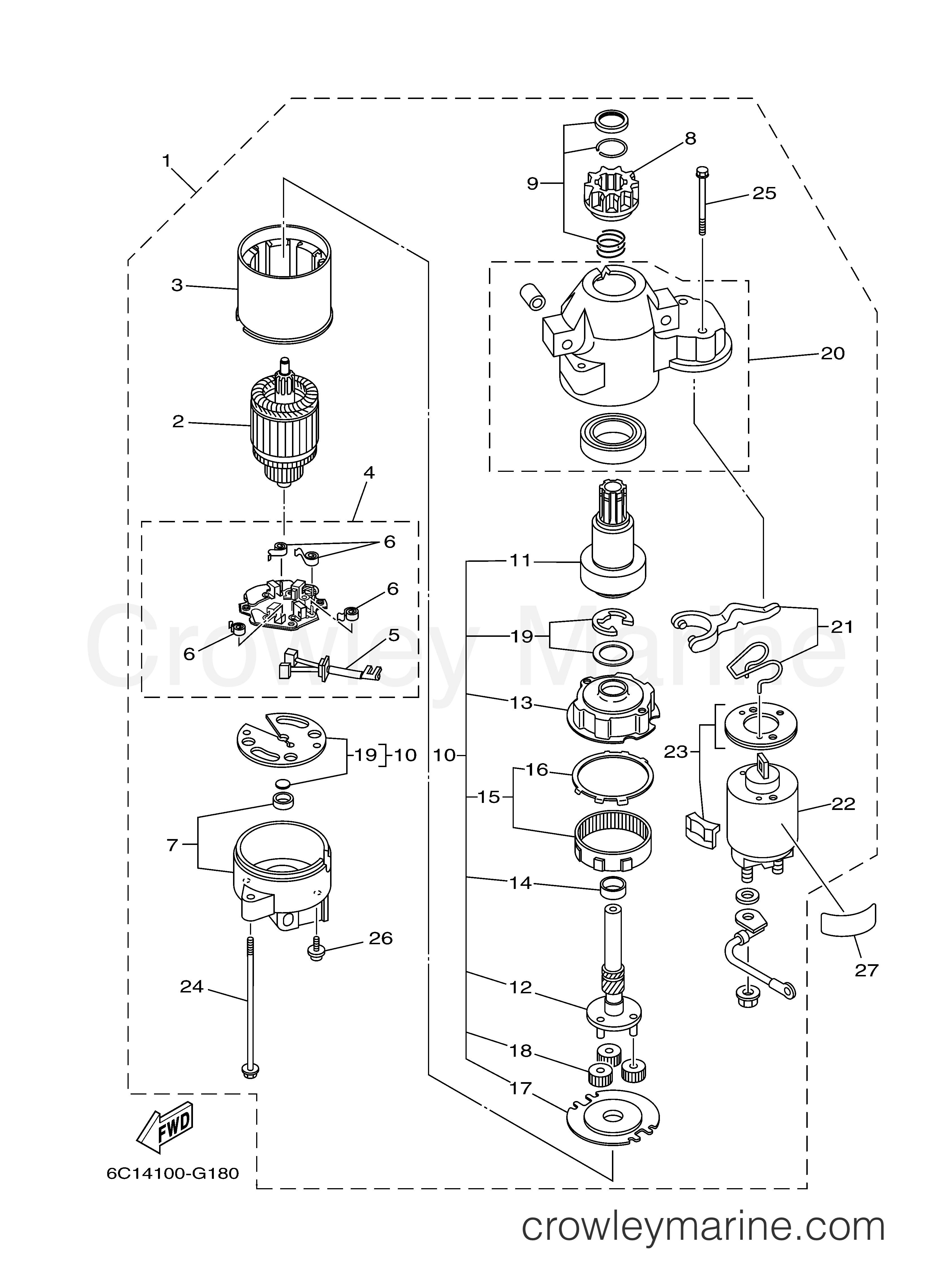 Yamaha Motors F50TLR - STARTING MOTOR