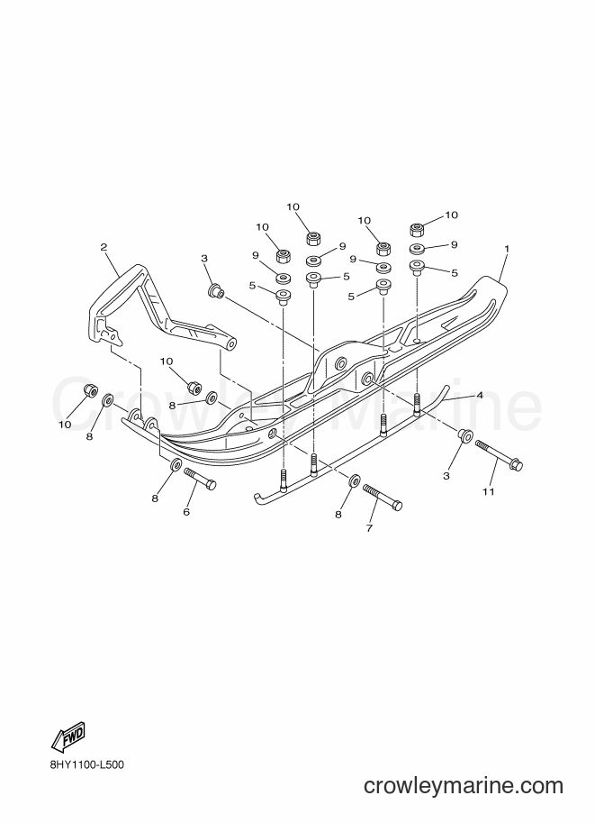 2013 Snowmobile RS10SUV - RS10SUV (8HY3) [020] - ALTERNATE SKI