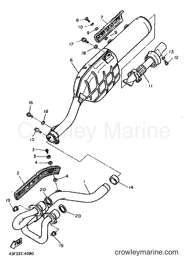 Yamaha Motors XT600 (49H) [999] - EXHAUST