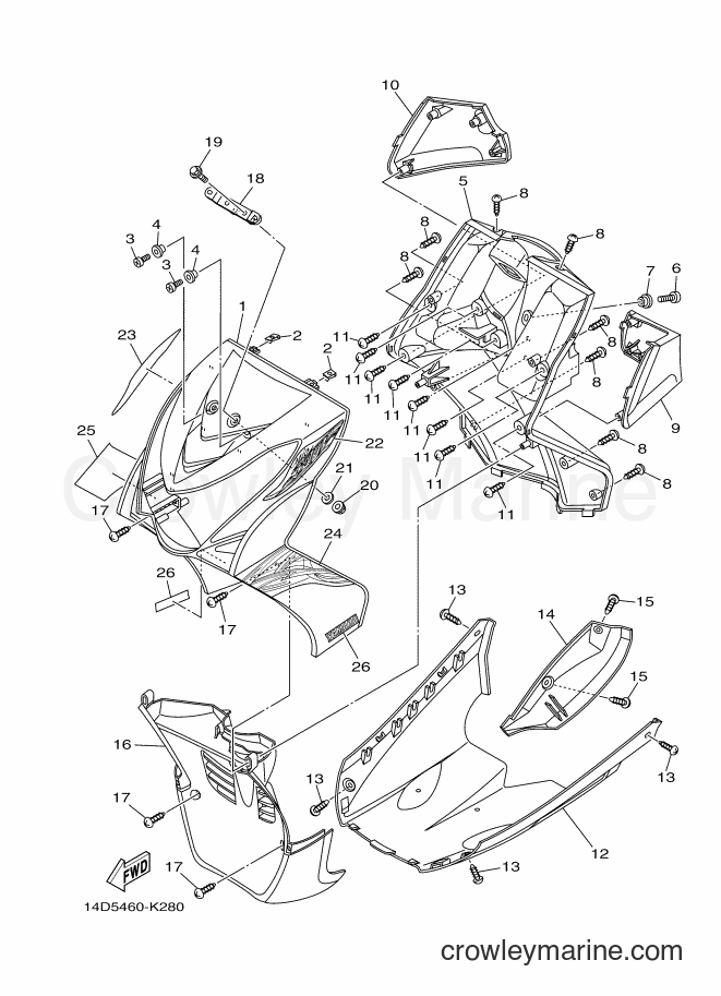 Yamaha Motors AL115C (14D5) [010] - LEG SHIELD