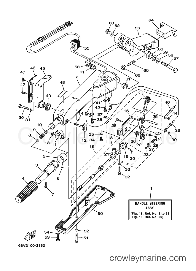 Yamaha Motors F100AETX (67F2) [110] - STEERING 1