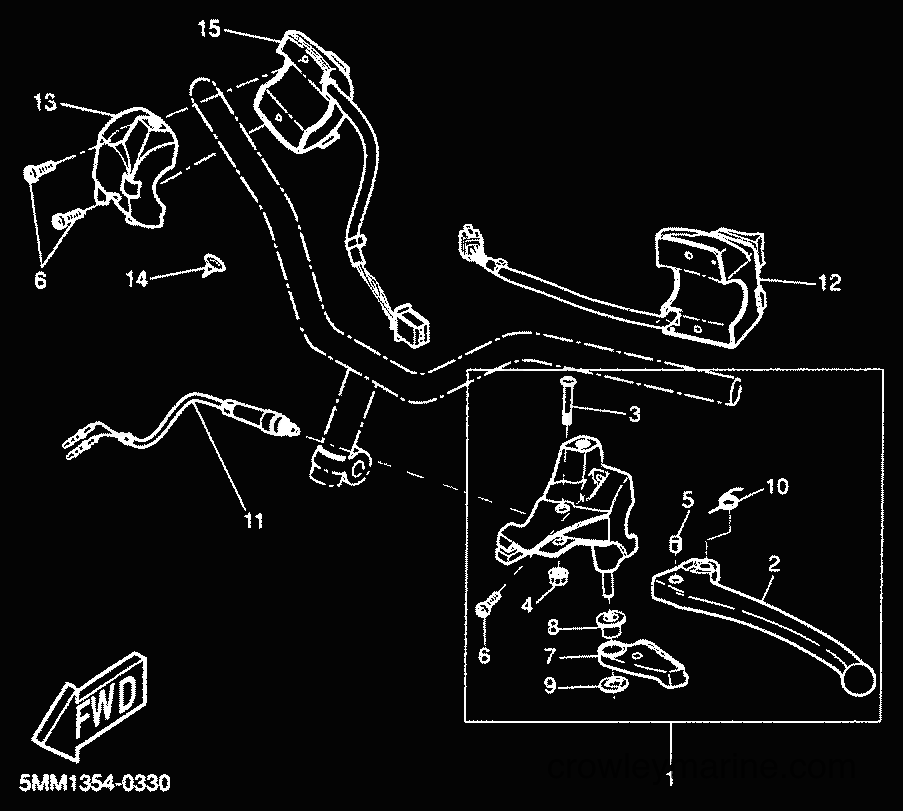 Yamaha Motors CW50 (5MN1) [020] - HANDLE SWITCH & LEVER