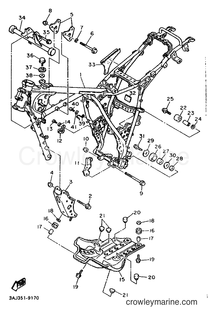 1989 Dirt Bike XT600Z - XT600Z (3AJ5) [999] - FRAME