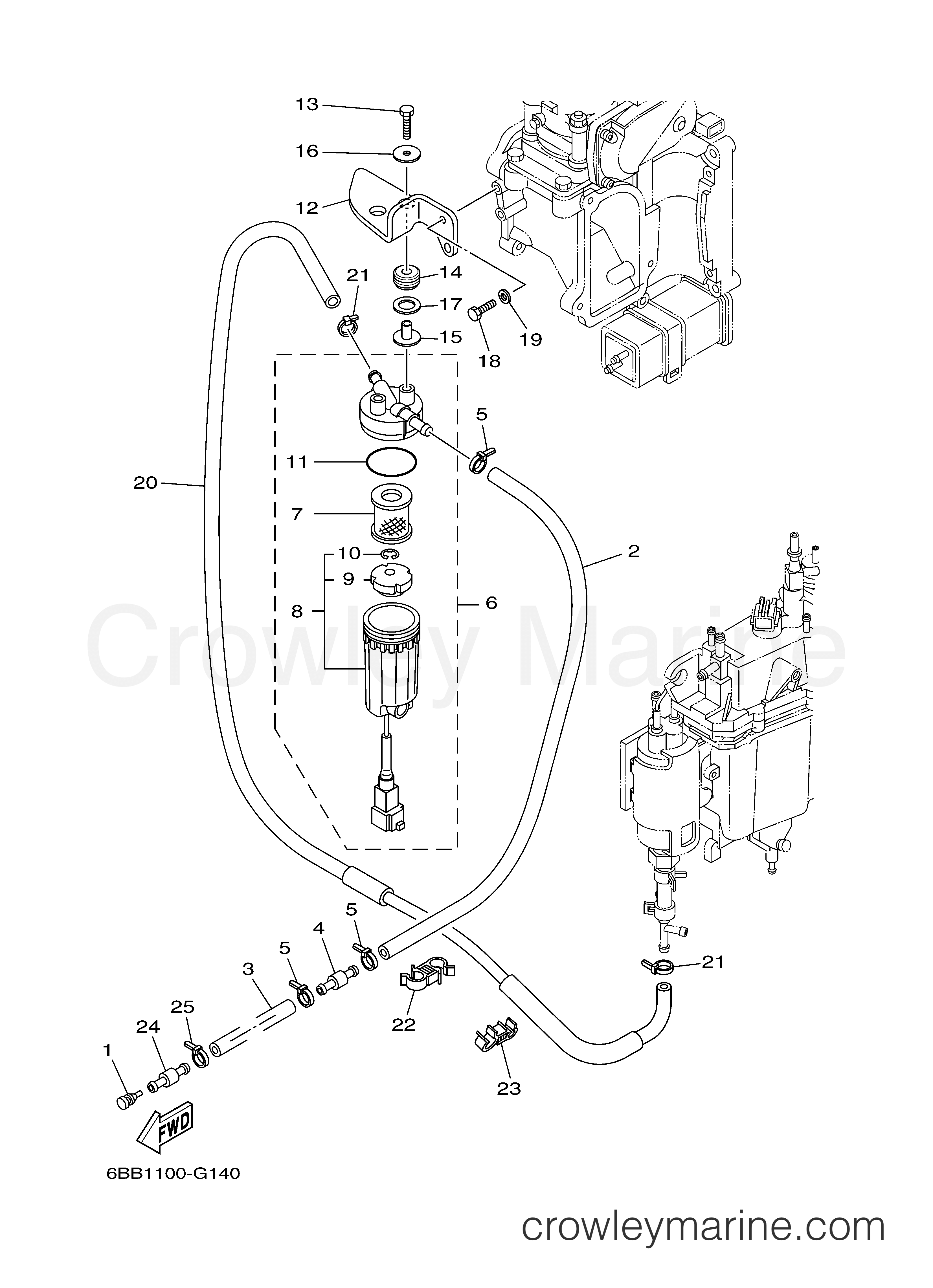Yamaha Motors F225TLR - FUEL 1