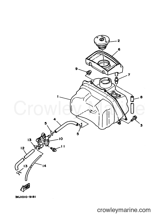 1993 Scooter CY50 - CY50 (3SA4) [010] - FUEL TANK