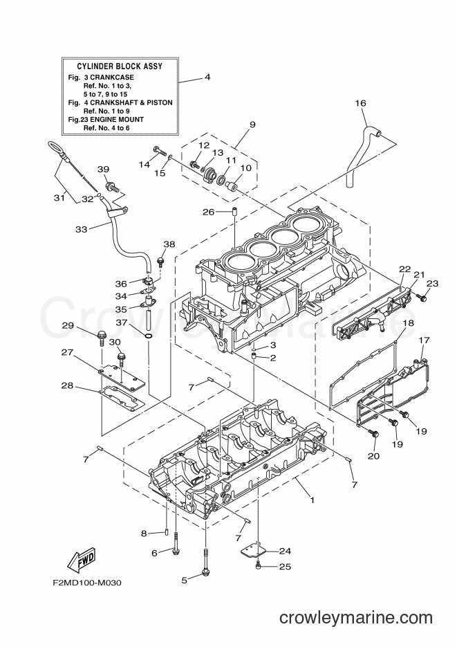 Yamaha Motors FB1800A (F2TH) [020] - CRANKCASE