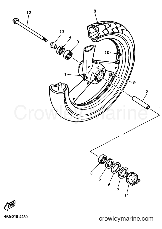 1998 Street Bike XJR1200SP - XJR1200SP (4PUB) [070] - FRONT WHEEL