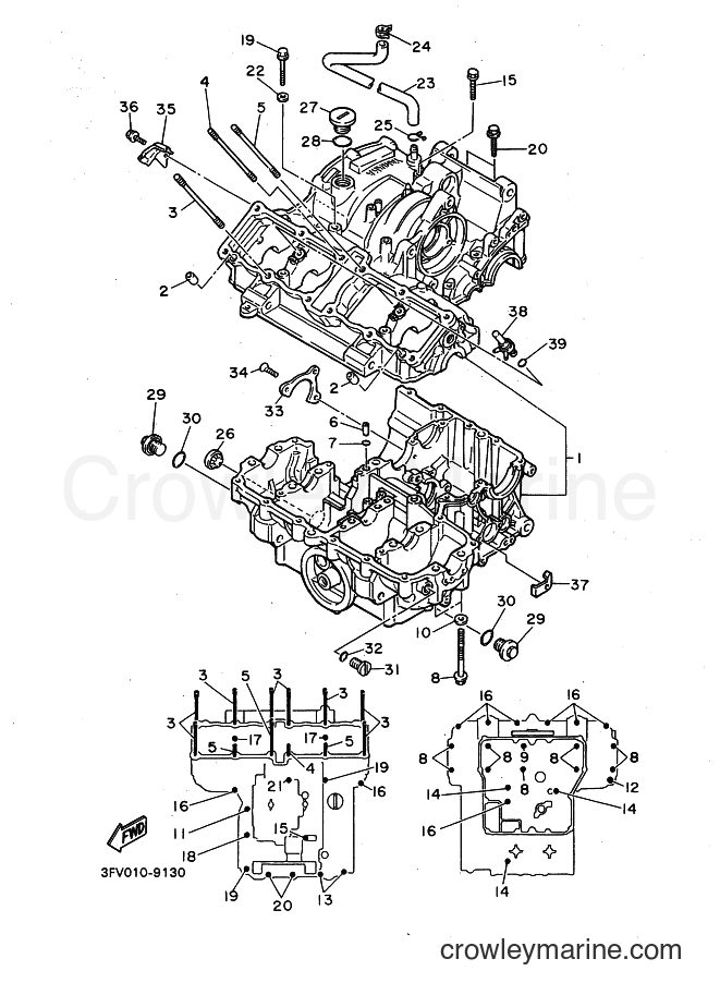 Yamaha Motors FZR750R (3PJ2) [010] - CRANKCASE