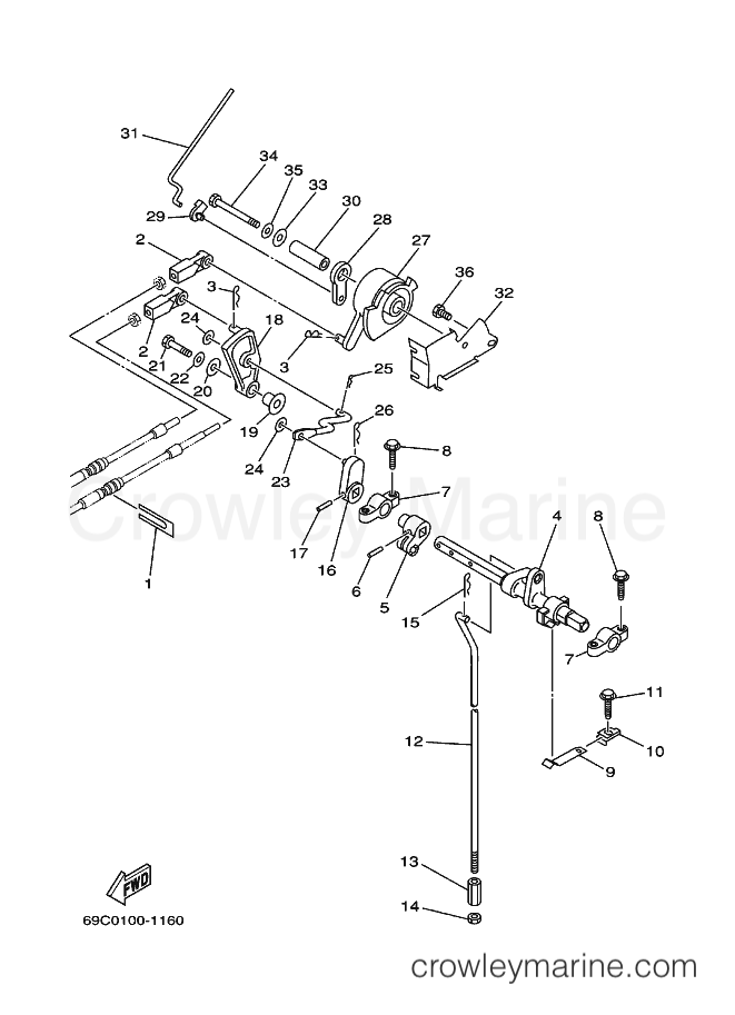 Yamaha Motors FT9.9D (69C0) [050] - CONTROL