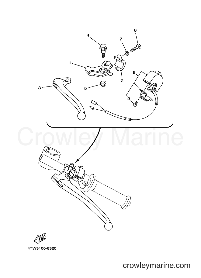 1998 Street Bike TZ250 - TZ250 (4TW3) [030] - HANDLE SWITCH & LEVER