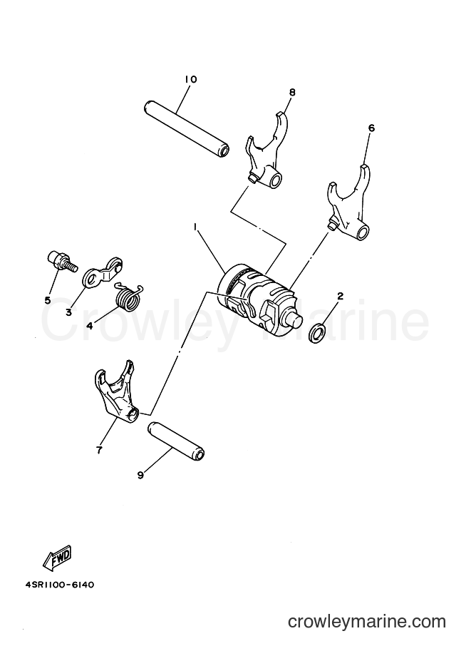 1997 Dirt Bike WR250Z - WR250Z (4XK1) [070] - SHIFT CAM & FORK