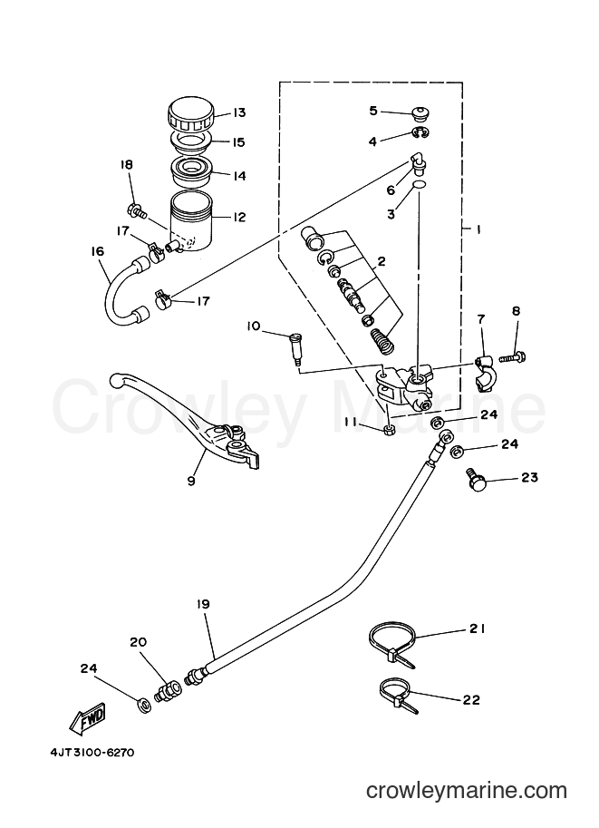2000 Street Bike TZ125 - TZ125 (4JT7) [050] - FRONT MASTER CYLINDER