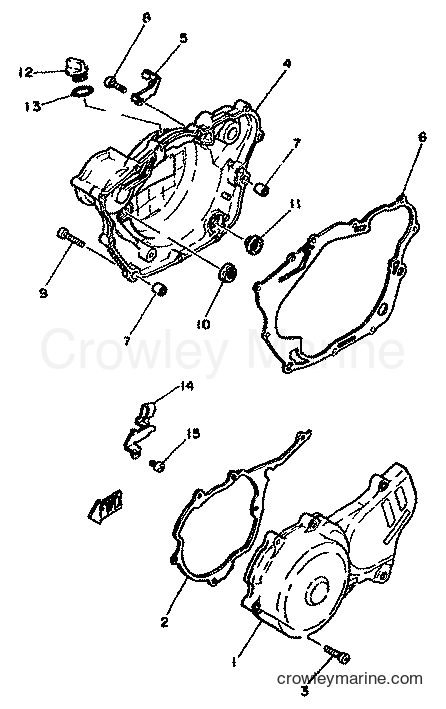 Yamaha Motors XT250 (5G4) [999] - CRANKCASE COVER 1