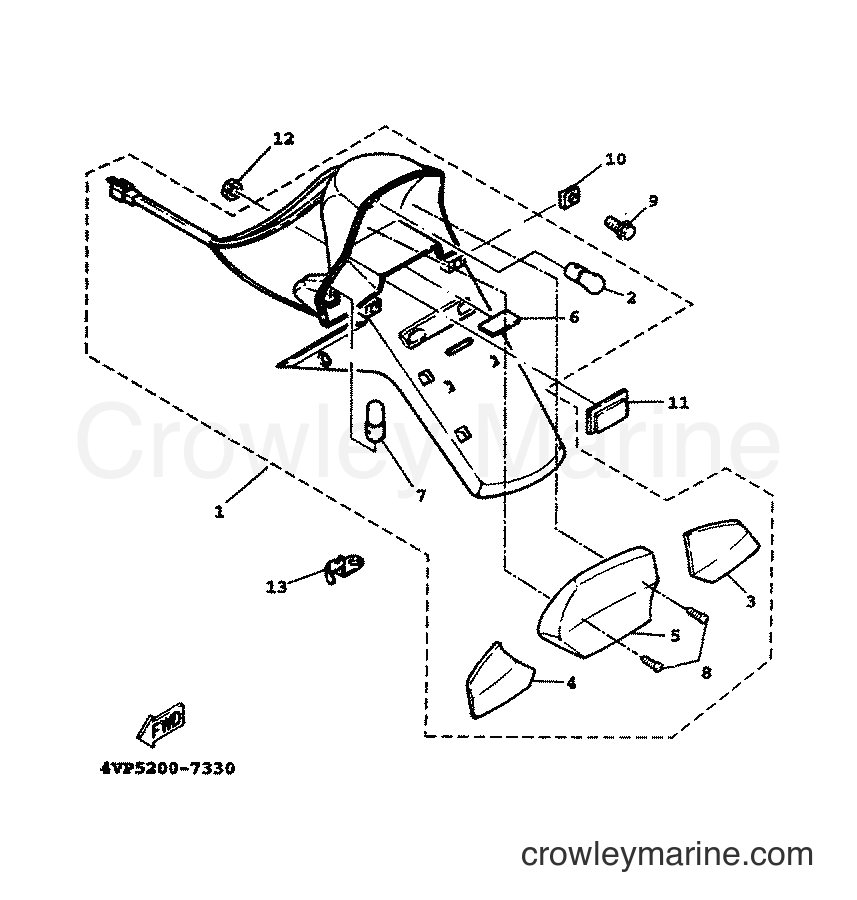 2000 Scooter YW100T - YW100T (5JY2) [010] - TAILLIGHT