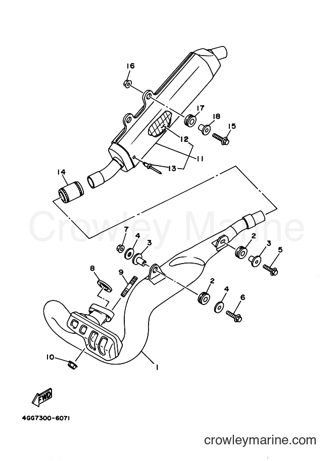 1996 Dirt Bike TY250Z - TY250Z (4GG8) [070] - EXHAUST