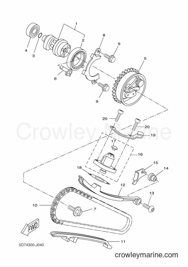 Yamaha Motors WR125R (22BB) [080] - CAMSHAFT & CHAIN