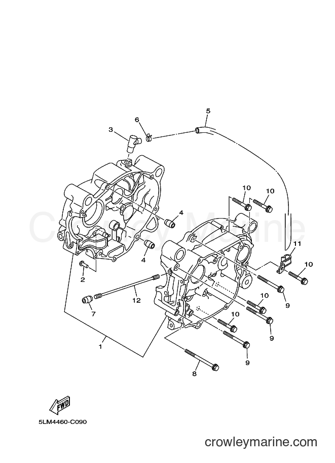Yamaha Motors T105SE (5LM3) [010] - CRANKCASE