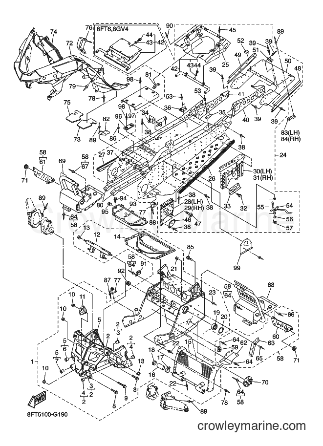 Yamaha Motors RX10STGT (8GV3) [020] - FRAME