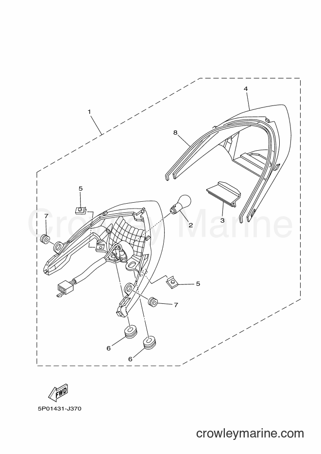 2010 Scooter AT135C - AT135C (5P16) [010] - TAILLIGHT
