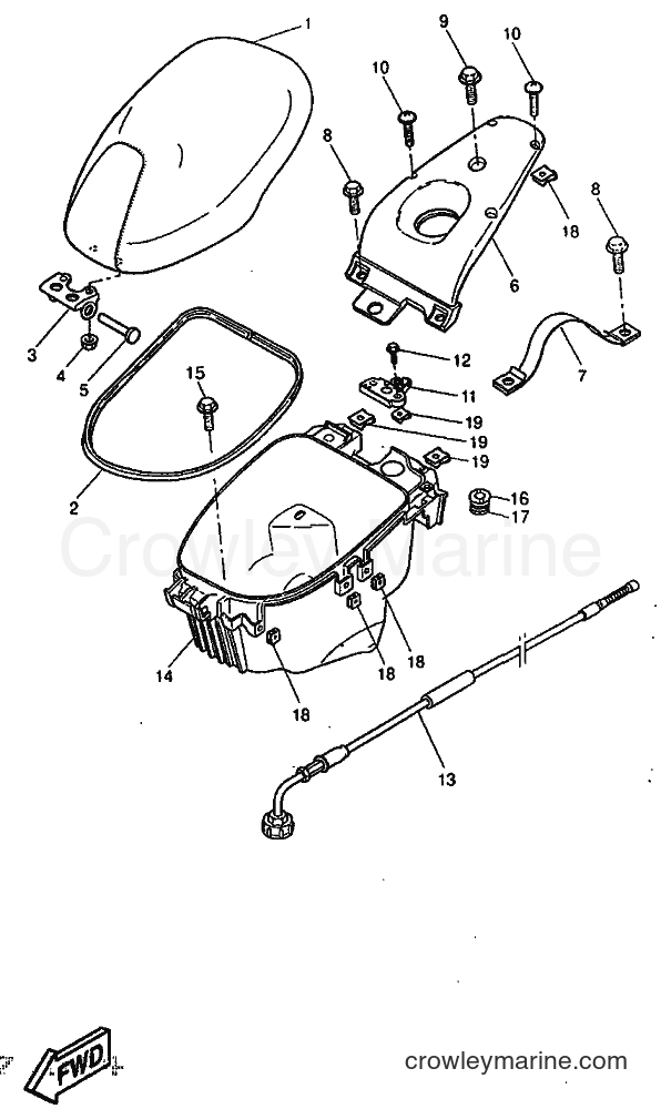 1997 Scooter YQ50 - YQ50 (5BS1) [999] - SEAT & CARRIER