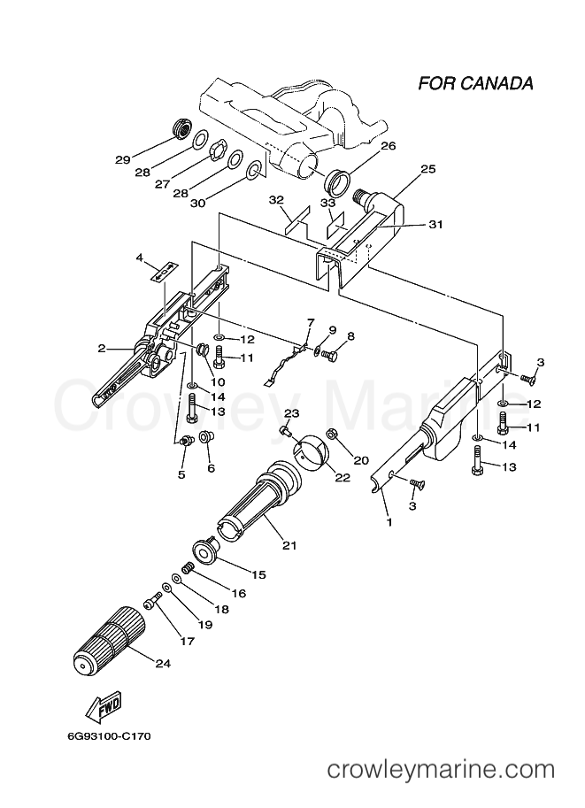 Yamaha Motors F9.9ESHF (6G97) [100] - STEERING 2