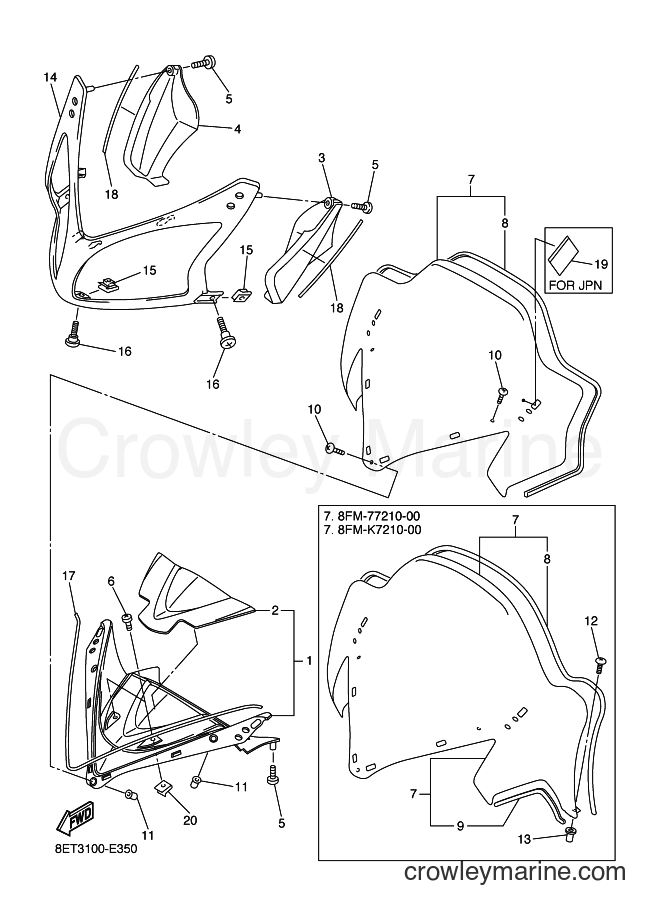 Yamaha Motors RS10SUV (8FM4) [020] - WINDSHIELD