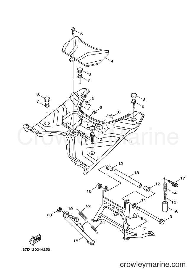 2013 Scooter YW125 - YW125 (37D5) [010] - STAND & FOOTREST