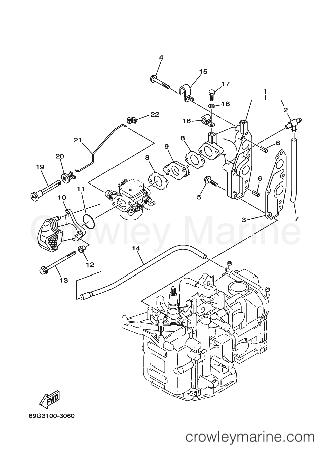 Yamaha Motors T8ELHC (69G4) [080] - INTAKE
