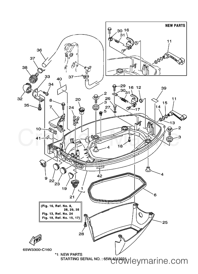 Yamaha Motors F20AETL (65P2) [080] - BOTTOM COWLING