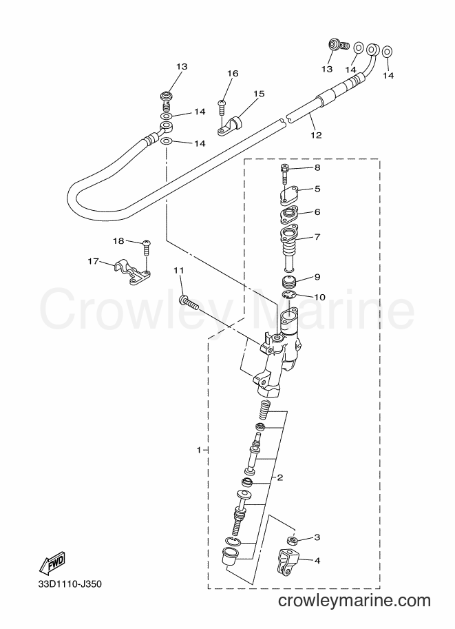 2012 Dirt Bike YZ450F - YZ450F (33DA) [010] - REAR MASTER CYLINDER