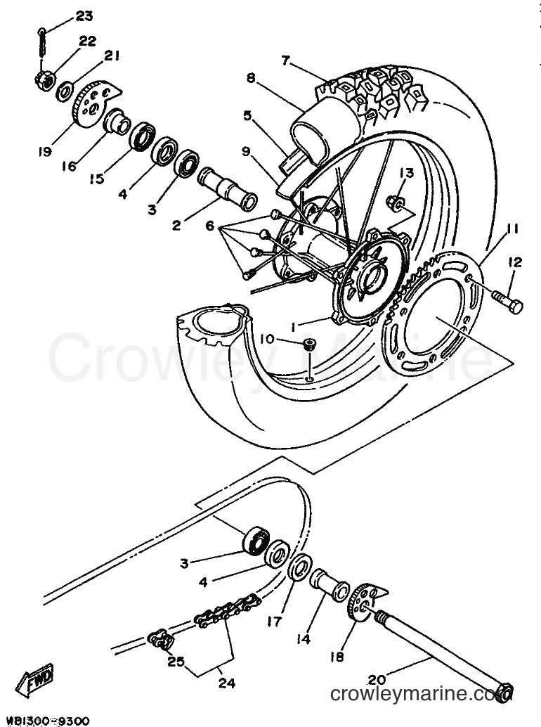 Yamaha Motors DT125R (3PY2) [999] - REAR WHEEL