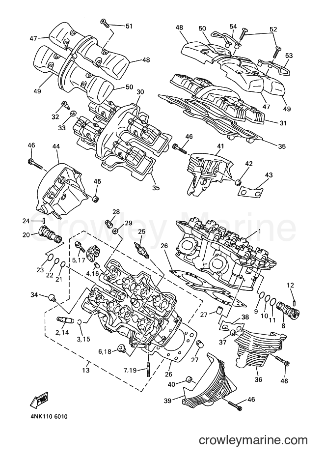Yamaha Motors XVZ1300A (4YP2) [050] - CYLINDER HEAD