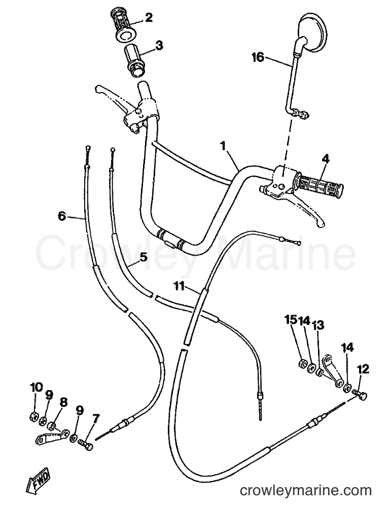 1989 Scooter ME50 - ME50 (3UD1) [999] - STEERING-CABLES